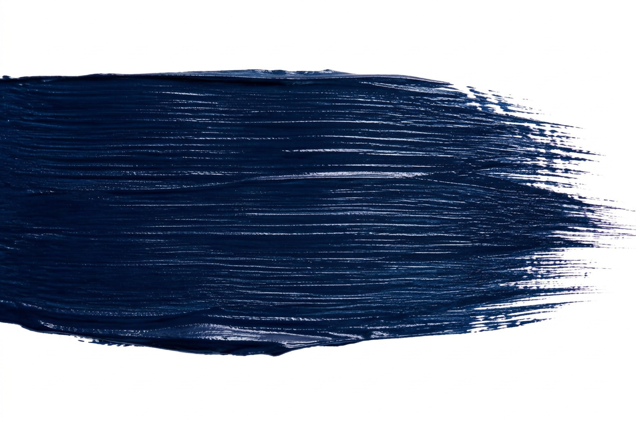 Textured midnight-hull navy paint brushstroke
